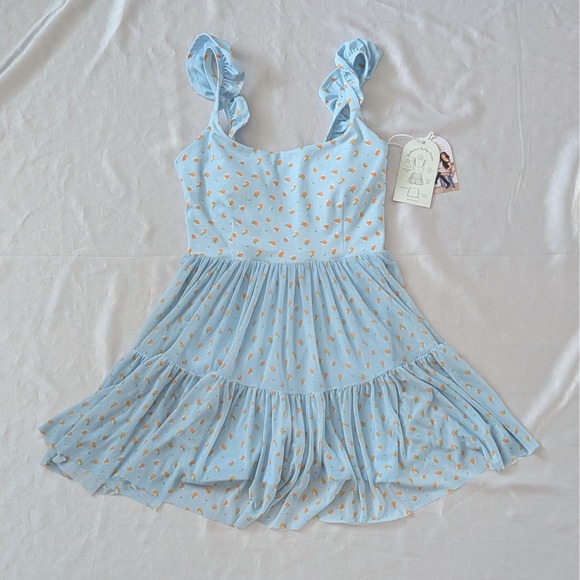 Blogilates Dresses & Skirts - New Blogilates Women's Ballerina Ruffle Dress Blue Citrus Activewear Small (4-6)